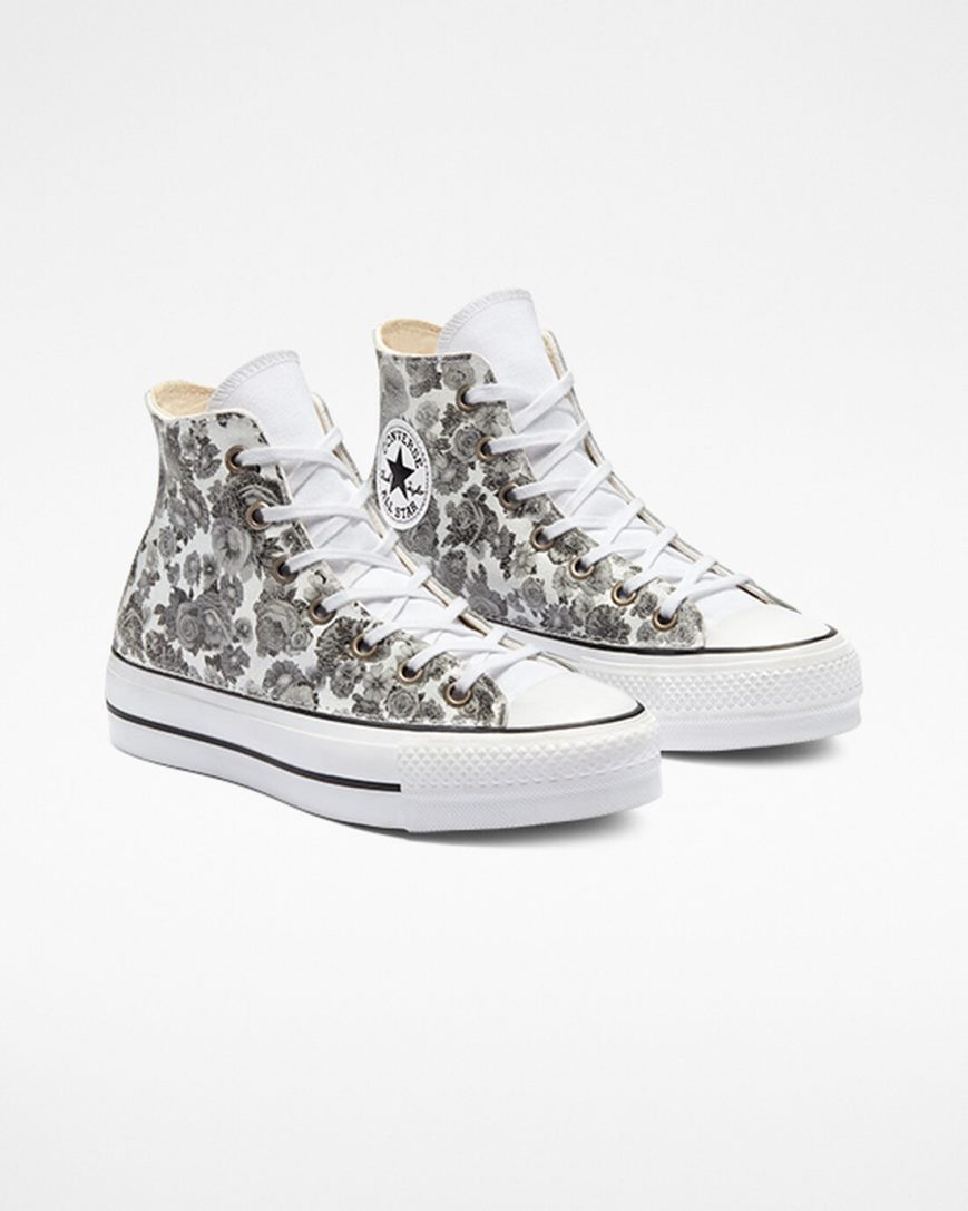 Topanky Na Platforme Converse Chuck Taylor All Star Lift LTD Floral Vysoke Damske Kvetinové | SK MXBZ117